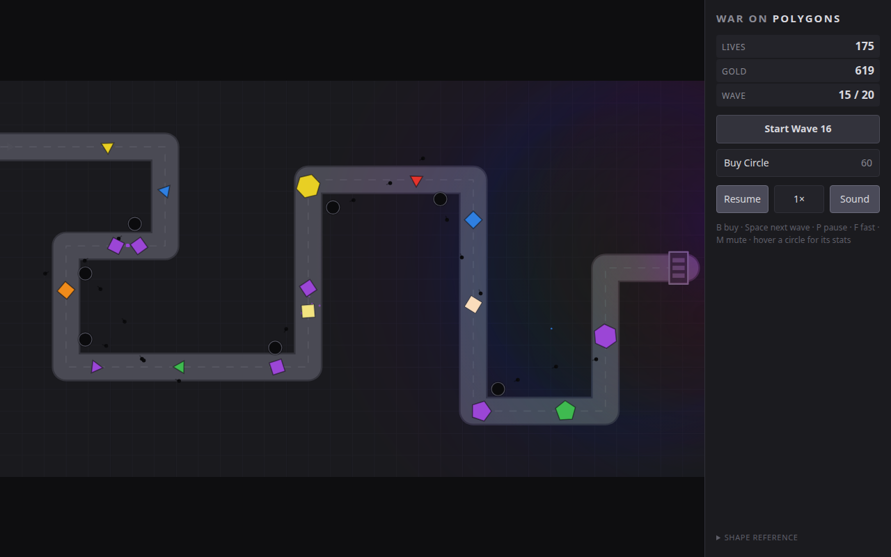 Screenshot of War on Polygons